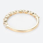Yellow Gold Promise Rings 0.27 ctw Lab Diamond Anniversary Rings Stacked