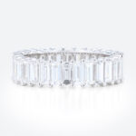 3.6ctw Baguette Cut Lab Grown Diamond Eternity Wedding Band Architectural Stacking Ring (1)