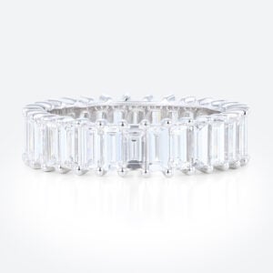 3.6ctw Baguette Cut Lab Grown Diamond Eternity Wedding Band Architectural Stacking Ring (1)