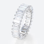 3.6ctw Baguette Cut Lab Grown Diamond Eternity Wedding Band Architectural Stacking Ring (1)