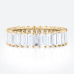 3.6ctw Baguette Cut Lab Grown Diamond Eternity Wedding Band Architectural Stacking Ring