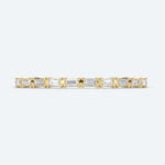 Baguette Cut Lab Grown Diamond Half Eternity Wedding Band Glistening Lines Stacking Ring