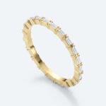 Baguette Cut Lab Grown Diamond Eternity Wedding Band Refined Radiance Stacking Ring (2)