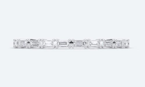 White Gold Lab Diamond Eternity Wedding Band Radiance Stacking Rings