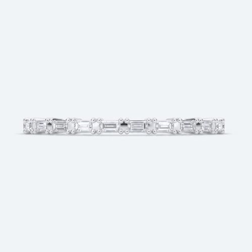 Baguette Cut Lab Grown Diamond Eternity Wedding Band Refined Radiance Stacking Ring