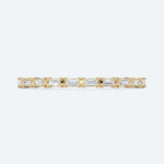 Baguette Cut Lab Grown Diamond Half Eternity Wedding Band Glistening Lines Stacking Ring (2)