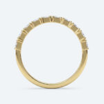 Baguette Cut Lab Grown Diamond Half Eternity Wedding Band Glistening Lines Stacking Ring (4)