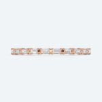 Baguette Cut Lab Grown Diamond Half Eternity Wedding Band Glistening Lines Stacking Ring (7)