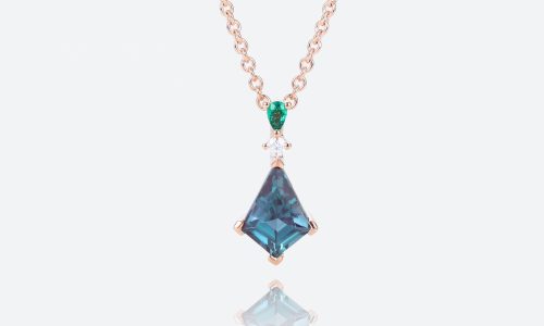 Alexandrite Necklace Birthstone Necklace Gold Pendant Necklace