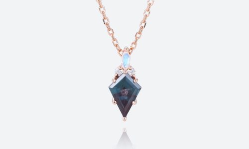 Alexandrite Gemstone Necklace Opal Necklace Gold Pendant Necklace​