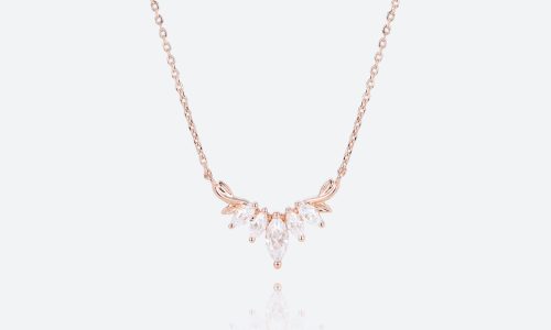 Lab Created Diamond Necklace 14k Rose Gold Statement Necklaces