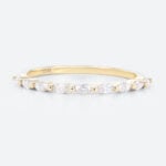 Yellow Gold Promise Rings Lab Diamond Anniversary Rings Stacked