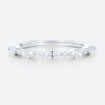 Engagement Ring White Gold Simple Wedding Ring Lab Diamond