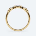 Marquise & Round Cut Lab Grown Diamond Curved Wedding Band Sophisticated Charm Stacking Ring (2)
