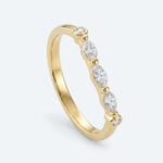 Marquise & Round Cut Lab Grown Diamond Curved Wedding Band Sophisticated Charm Stacking Ring (3)