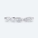 Marquise & Round Cut Lab Grown Diamond Curved Wedding Band Sophisticated Charm Stacking Ring (5)