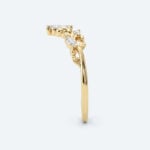 Marquise & Round Cut Lab Grown Diamond Curved Wedding Band Vintage-Inspired Stacking Ring (2)