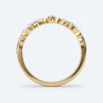 Marquise & Round Cut Lab Grown Diamond Curved Wedding Band Vintage-Inspired Stacking Ring (4)