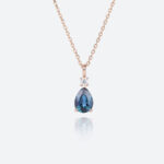 Pear Shaped Pendant Necklace​ Alexandrite Gold Necklace