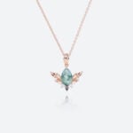 Rose Gold Necklaces Pendant Moss Agate Necklace Heavenly Wings