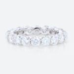 Eternity Band Stack Rings White Gold Lab Diamond Wedding Ring