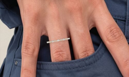 Full vs. Half Eternity Bands Lab Grown Diamond 2.5MM Width Full Eternity Wedding Band (1)