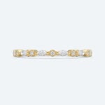 Round & Marquise Cut Lab Grown Diamond Wedding Band Vintage Milgrain Stacking Ring (2)
