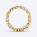 Round & Marquise Cut Lab Grown Diamond Wedding Band Vintage Milgrain Stacking Ring (5)