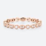 14 Karat Rose Gold Ring 0.22ct Classic Lab Diamond Eternity Ring
