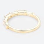 0.68ct Lab Diamond Eternity Ring 18K Baguette Cut Stacking Ring in Yellow Gold