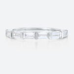 0.68ct Lab Diamond Eternity Ring 18K Baguette Cut Stacking Ring