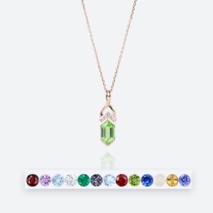 Necklace for Valentine's Gold Birthstone Pendant Necklace Star Sign