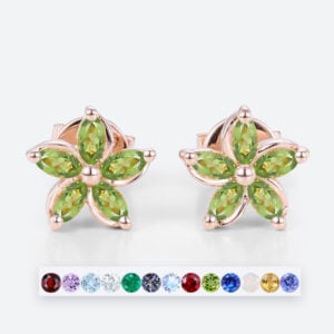 Hypoallergenic Earrings Birthstone Earrings for Mom Stud Earrings