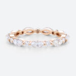Lab Created Diamond Band Eternity Band Stack Rings 10k Rose Gold Ring