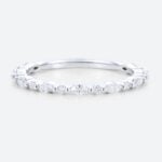 Stackable Eternity Rings Lab Grown Diamond Wedding Ring Marquise & Round Cut 3/4 Eternity Wedding Band