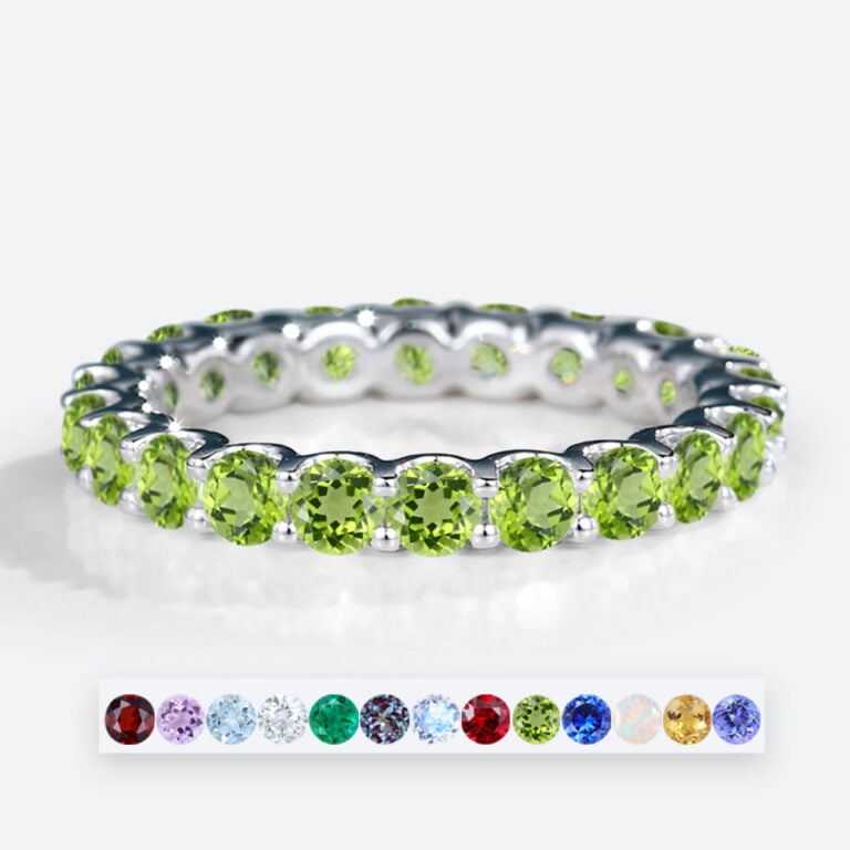 Mothers Rings with Birthstones Eternity Ring Gemstone Wedding Rings