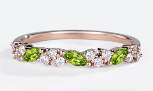Gold Birthstone Rings Multi Gemstone Band Ring Stack Rings Gold