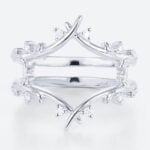 Ring Enhancer Wedding Band Simple 14k White Gold Rings for Women