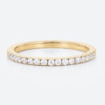 Pavé Lab Diamond Ring 0.26ct Round Cut Stacking Wedding Band