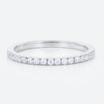 Pavé Lab Diamond Ring 0.26ct Round Cut Stacking Wedding Band