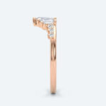 Baguette & Round Cut Lab Growan Diamond Wedding Band Art Deco Stacked Rings