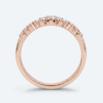 Baguette & Round Cut Lab Growan Diamond Wedding Band Art Deco Stacked Rings