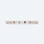 Baguette & Round Lab Grown Diamond Half Eternity Wedding Band (2)