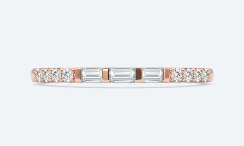 Half Eternity Lab Diamond Ring Rose Gold 0.22ct Anniversary Ring