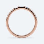 Baguette & Round Lab Grown Diamond Half Eternity Wedding Band (4)
