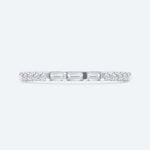 Baguette & Round Lab Grown Diamond Half Eternity Wedding Band (6)