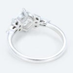 Cushion Cut Lab Grown Diamond Cluster 4 Prong Engagement Ring (5)