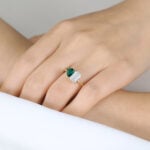 Emerald Cut Lab Grown Diamond Toi et Moi 4 Prong Engagement Ring (4)