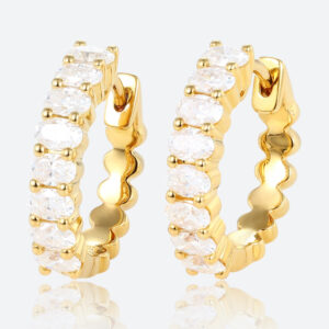 Hoop Earrings for Women 1 Carat Lab Grown Diamond Earrings