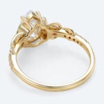 Pear Shaped Lab Grown Diamond Infinity Cluster 4 Prong Engagement Ring (3)